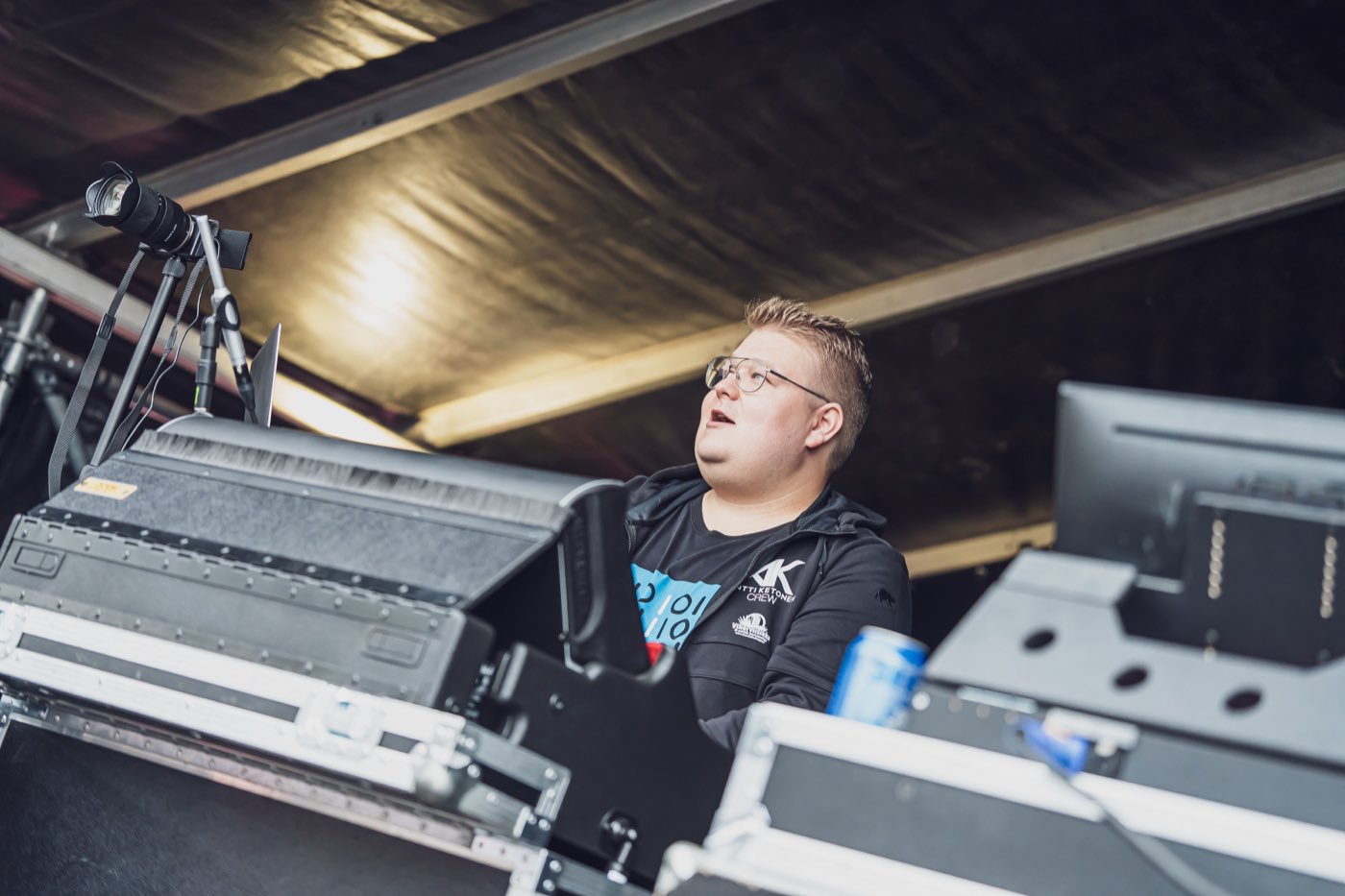 Jussi Kopra miksauspaikalla